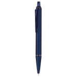 Aluminium klikpen met soft-touch afwerking en blauwe inkt kleur marineblauw  negende weergave