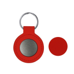 Sleutelhanger met PU afwerking met metalen plaatje derde weergave