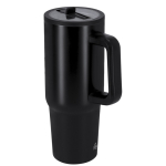 RVS thermosfles met handvat 870 ml kleur zwart  negende weergave