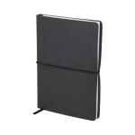 Schrijfboek van kunstleer met intern gelijnd A6-notitieblok vierde weergave