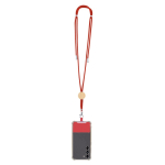 RPET lanyard met bamboe detail en houder voor smartphone derde weergave