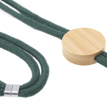 RPET lanyard met bamboe detail en houder voor smartphone vierde weergave