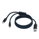 Magnetische aluminium oplaadkabel die niet in de knoop raakt tweede weergave