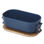 Lunchbox met bamboe deksel en sluitingen aan de zijkant 850 ml zesde weergave