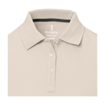 Dames polo met korte mouwen in piquéstof 200 g/m² kleur zand weergave detail 1