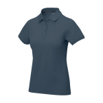 Dames polo met korte mouwen in piquéstof 200 g/m² kleur cyaan blauw