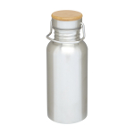 Enkelwandige RVS drinkfles van 550 ml met stijlvolle bamboe dop