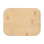 Glazen lunchbox met bamboe deksel en siliconen afdichting 1 L kleur pastel groen tweede weergave voorkant