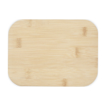 Glazen lunchbox met bamboe deksel en siliconen afdichting 1 L tweede weergave voorkant