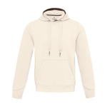 Unisex hoodie in gebreide stof met capuchon 300 g/m² Elevate Life kleur zand tweede weergave voorkant