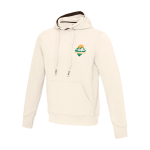 Unisex hoodie in gebreide stof met capuchon 300 g/m² Elevate Life kleur zand weergave zeefdruk