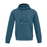 Unisex hoodie in gebreide stof met capuchon 300 g/m² Elevate Life kleur cyaan blauw tweede weergave voorkant