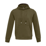 Unisex hoodie in gebreide stof met capuchon 300 g/m² Elevate Life kleur olijfgroen tweede weergave voorkant