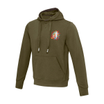 Unisex hoodie in gebreide stof met capuchon 300 g/m² Elevate Life kleur olijfgroen weergave zeefdruk