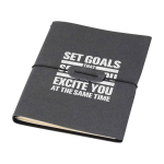 Navulbaar notitieboek, omslag van gerecycled plastic, 2 schrijfblokken kleur grijs weergave zeefdruk