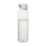Drinkfles van gerecycled plastic met siliconen handlus 630 ml kleur doorzichtig tweede weergave