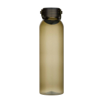 Drinkfles van gerecycled plastic met siliconen handlus 630 ml kleur donkergroen tweede weergave voorkant