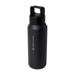 Drinkfles van gerecycled RVS, geschikt voor alle dranken 600 ml kleur zwart weergave bedrukking logo 2