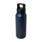Drinkfles van gerecycled RVS, geschikt voor alle dranken 600 ml kleur marineblauw