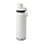 Duurzame dubbelwandige drinkfles met lekvrije schroefdop 700 ml kleur wit tweede weergave voorkant