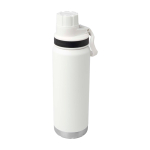 Duurzame dubbelwandige drinkfles met lekvrije schroefdop 700 ml kleur wit