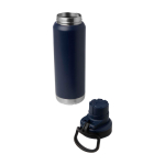 Duurzame dubbelwandige drinkfles met lekvrije schroefdop 700 ml kleur marineblauw tweede weergave