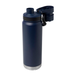 Duurzame dubbelwandige drinkfles met lekvrije schroefdop 700 ml kleur marineblauw derde weergave