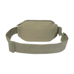 Schoudertas van gerecycled materiaal met ruim hoofdvak kleur groen tweede weergave achterkant