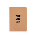Agenda-notitieboek van kraftpapier met genaaide rug A5 met afdrukgebied