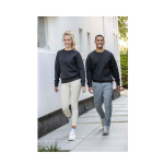Unisex trui met ronde hals van interlock-stof 350 g/m² kleur zwart luxe weergave
