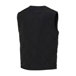 Unisex bodywarmer gerecycled nylon met textuur 110 g/m² kleur zwart derde weergave achterkant