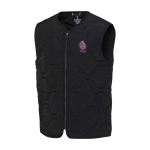 Unisex bodywarmer gerecycled nylon met textuur 110 g/m² kleur zwart