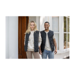 Unisex bodywarmer gerecycled nylon met textuur 110 g/m² kleur zwart