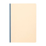Notitieboek zachte kaft van suikerriet en RPET A5, gelijnde pagina’s kleur marineblauw tweede weergave voorkant