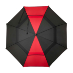 Tweekleurige golfparaplu van windbestendig polyester 30” Ø106 cm kleur rood tweede weergave voorkant