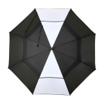 Tweekleurige golfparaplu van windbestendig polyester 30” Ø106 cm kleur wit tweede weergave voorkant