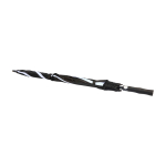 Tweekleurige golfparaplu van windbestendig polyester 30” Ø106 cm kleur wit tweede weergave