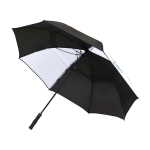 Tweekleurige golfparaplu van windbestendig polyester 30” Ø106 cm kleur wit weergave zeefdruk