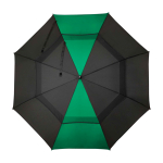 Tweekleurige golfparaplu van windbestendig polyester 30” Ø106 cm kleur groen tweede weergave voorkant