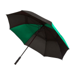 Tweekleurige golfparaplu van windbestendig polyester 30” Ø106 cm kleur groen weergave zeefdruk