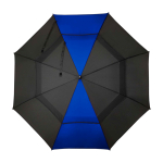 Tweekleurige golfparaplu van windbestendig polyester 30” Ø106 cm kleur koningsblauw tweede weergave voorkant