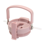RVS beker van gerecycled staal met multifunctionele dop 900 ml kleur rose paztel weergave detail 1