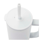 Thermobeker met siliconen rietje en lekvrije dop 900 ml kleur wit weergave detail 1