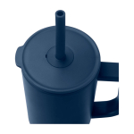 Thermobeker met siliconen rietje en lekvrije dop 900 ml kleur marineblauw weergave detail 1