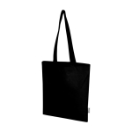 Shopper van gerecycled katoen en RPET 7 L 140 g/m² kleur zwart