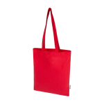 Shopper van gerecycled katoen en RPET 7 L 140 g/m² kleur rood