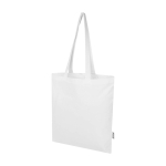 Shopper van gerecycled katoen en RPET 7 L 140 g/m² kleur wit