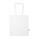 Shopper van gerecycled katoen en RPET 7 L 140 g/m² kleur wit derde weergave voorkant