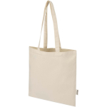 Shopper van gerecycled katoen en RPET 7 L 140 g/m² kleur naturel