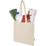 Shopper van gerecycled katoen en RPET 7 L 140 g/m² kleur naturel tweede weergave